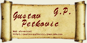 Gustav Petković vizit kartica